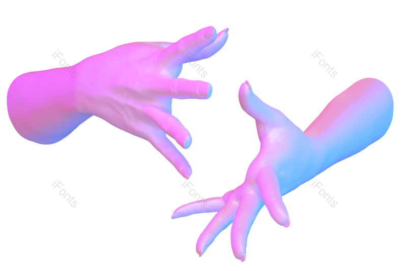 装饰图片,手势元素,电子PNG,免抠素材